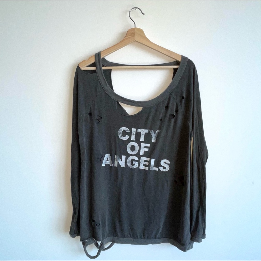 City of Angels Destroyed and Ripped Deconstructed Long Sleeves Small t-shirt